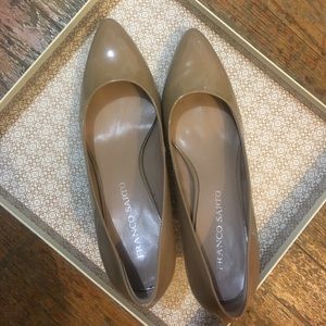 Franco Sarto  OL Patent Low Heel Beige Size: 8.5